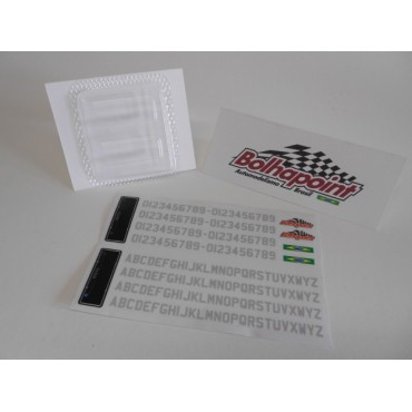 KIT DE PLACAS PRETAS PARA AUTOMODELOS 1/8 E 1/10 BOLHA POINT AC05